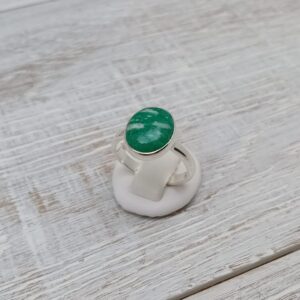 Amazonite Small Oval Ring - 10mm x 12mm
