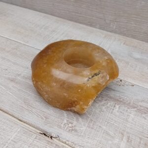 Yellow Hematoid Polished Tealight Holder