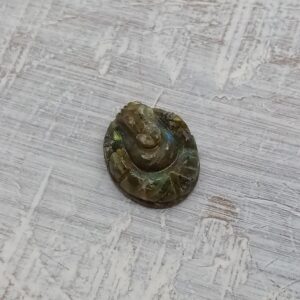 Labradorite Mini Ganesha Token - 15mm