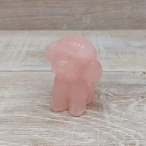 Rose Quartz Poodle - 55mm