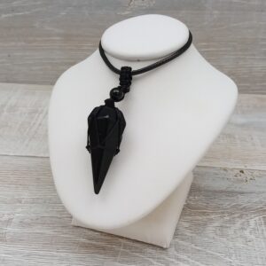 Black Obsidian Pendulum Pendant - 35mm