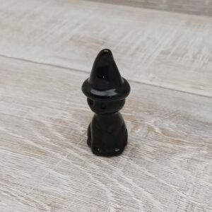 Black Obsidian Cat in Hat - 45mm