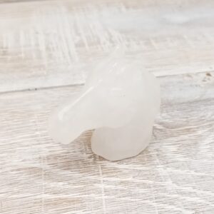 Clear Quartz Horse Head - 45mm
