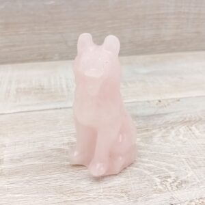 Rose Quartz German Shepherd - 75mm
